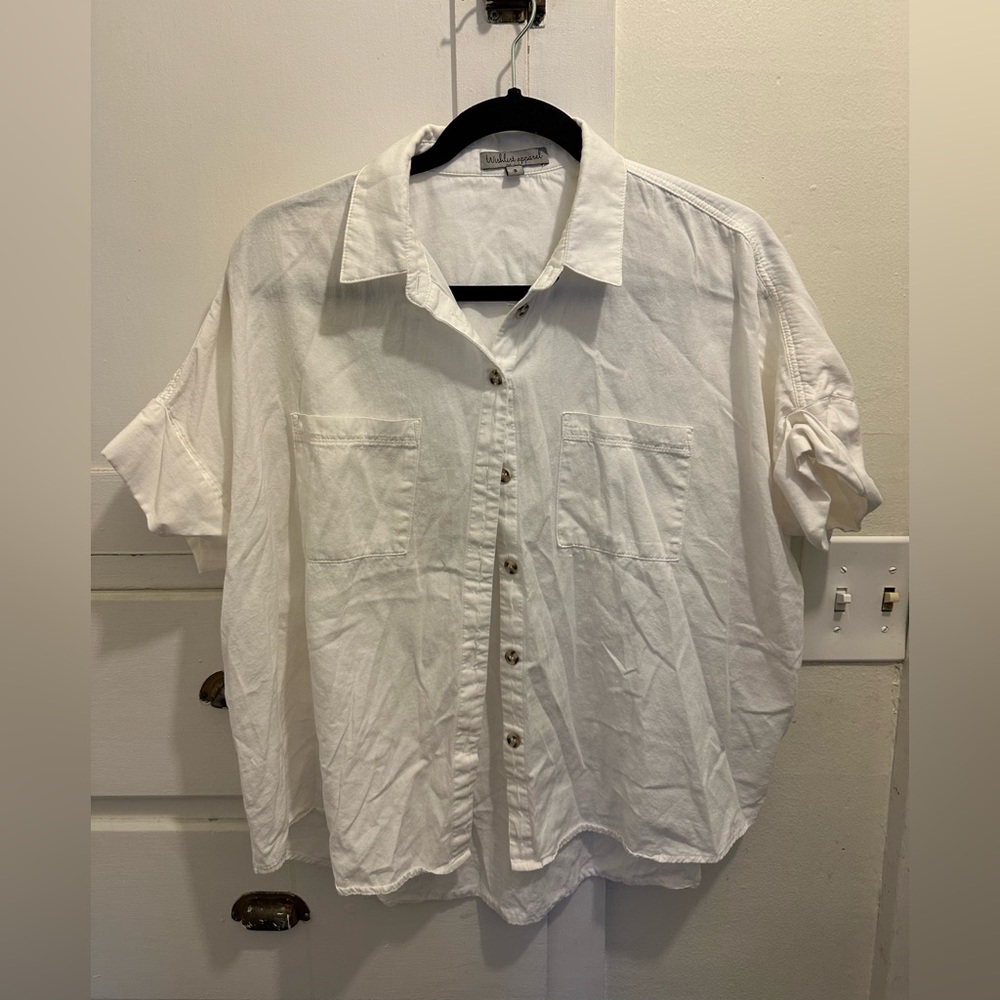 White button up short sleeve